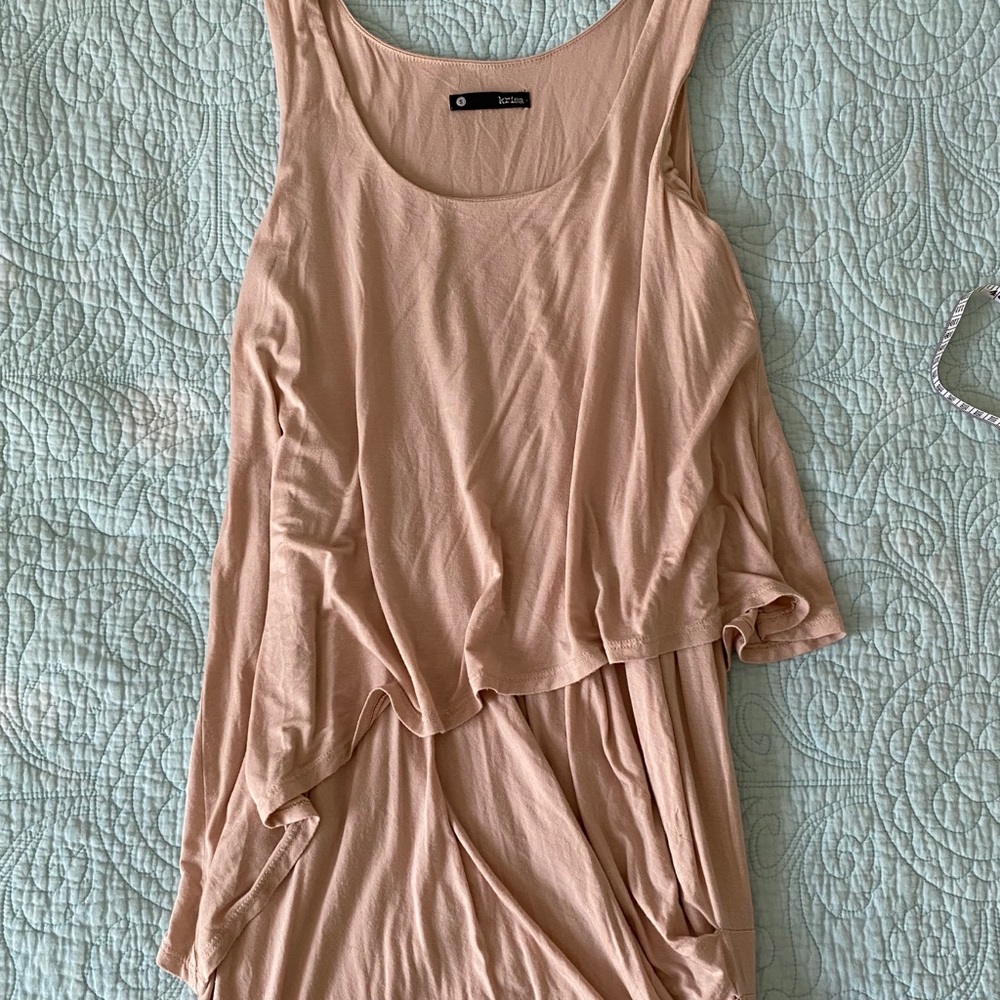 KRISA Tan Asymmetric  Dress
